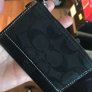 Black coach coin purse